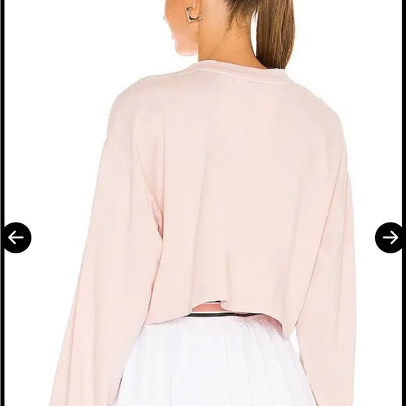REVOLVE Light Pink Cropped Pullover Sweatshirt | Tennis Club Style | Size M - Picture 9 of 9
